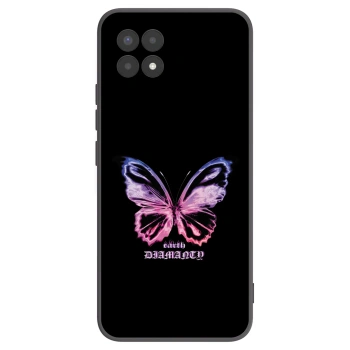 Picasee Realme 8i Hülle - Schwarzes Silikon - Diamanty Purple