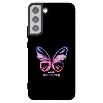 Picasee Samsung Galaxy S22+ 5G Hülle - Schwarzes Silikon - Diamanty Purple