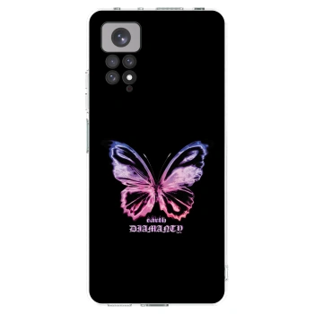 Picasee Xiaomi Redmi Note 11S 4G Hülle - Transparentes Silikon - Diamanty Purple