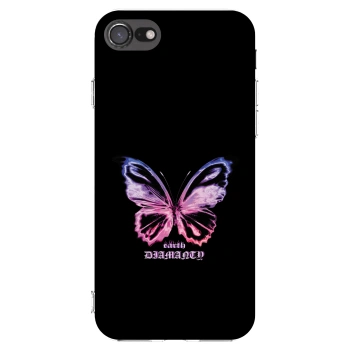Picasee Apple iPhone SE 2022 Hülle - Transparentes Silikon - Diamanty Purple
