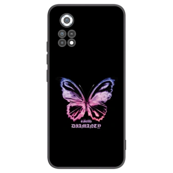 Picasee Xiaomi Poco X4 Pro 5G Hülle - Schwarzes Silikon - Diamanty Purple