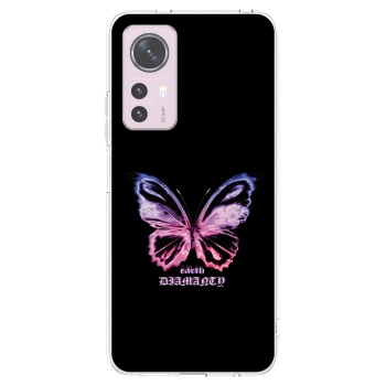 Picasee Xiaomi 12 Hülle - Transparentes Silikon - Diamanty Purple