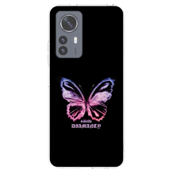 Picasee Xiaomi 12 Pro Hülle - Transparentes Silikon - Diamanty Purple