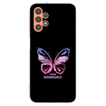 Picasee Samsung Galaxy A13 4G A135 Hülle - Transparentes Silikon - Diamanty Purple