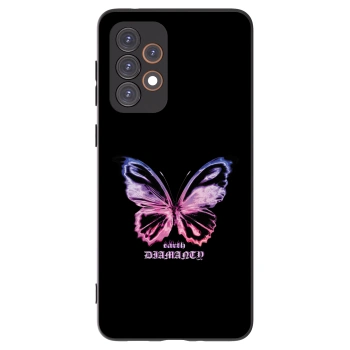 Picasee Samsung Galaxy A33 5G A336 Hülle - Schwarzes Silikon - Diamanty Purple