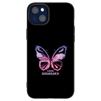 Picasee Apple iPhone 14 Plus Hülle - Schwarzes Silikon - Diamanty Purple