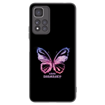 Picasee Xiaomi Redmi Note 11 Pro+ 5G Hülle - Schwarzes Silikon - Diamanty Purple