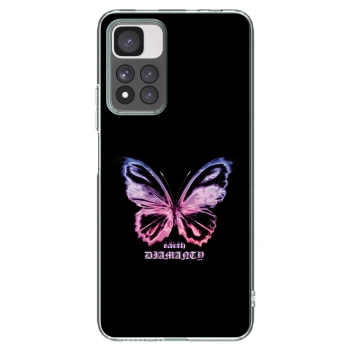 Picasee Xiaomi Redmi Note 11 Pro+ 5G Hülle - Transparentes Silikon - Diamanty Purple