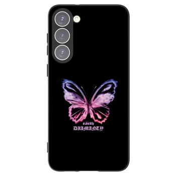 Picasee Samsung Galaxy S23+ 5G Hülle - Schwarzes Silikon - Diamanty Purple