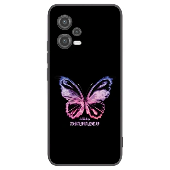 Picasee Xiaomi Poco X5 Hülle - Schwarzes Silikon - Diamanty Purple