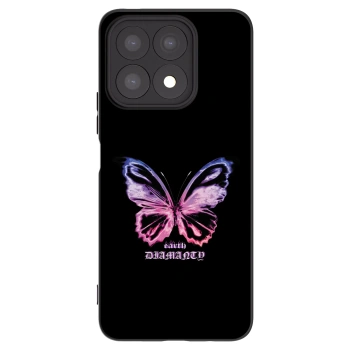 Picasee Honor X8a Hülle - Schwarzes Silikon - Diamanty Purple