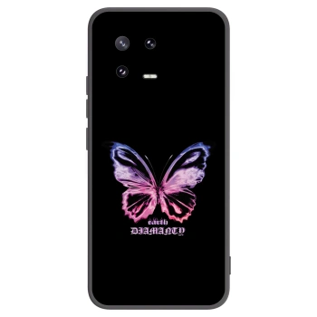 Picasee Xiaomi 13 Pro Hülle - Schwarzes Silikon - Diamanty Purple