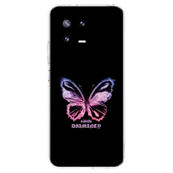 Picasee Xiaomi 13 Pro Hülle - Transparentes Silikon - Diamanty Purple