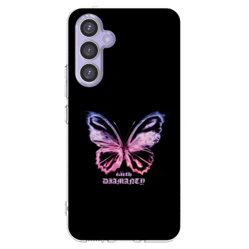 Picasee Samsung Galaxy A54 5G A546B Hülle - Transparentes Silikon - Diamanty Purple