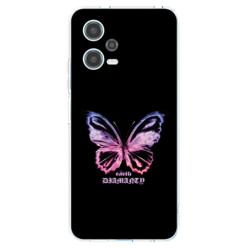 Picasee Xiaomi Redmi Note 12 5G Hülle - Transparentes Silikon - Diamanty Purple