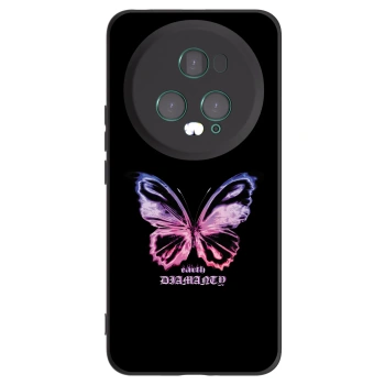 Picasee Honor Magic5 Pro Hülle - Schwarzes Silikon - Diamanty Purple