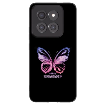 Picasee Xiaomi 14 Pro Hülle - Schwarzes Silikon - Diamanty Purple