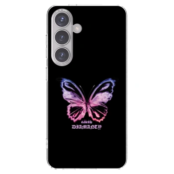 Picasee Samsung Galaxy S24 S921B 5G Hülle - Transparentes Silikon - Diamanty Purple