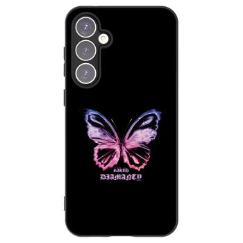 Picasee Samsung Galaxy S23 FE S711B Hülle - Schwarzes Silikon - Diamanty Purple