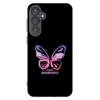 Picasee Samsung Galaxy S23 FE S711B Hülle - Transparentes Silikon - Diamanty Purple