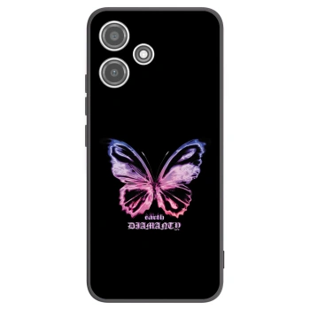 Picasee Xiaomi Redmi 12 5G Hülle - Schwarzes Silikon - Diamanty Purple
