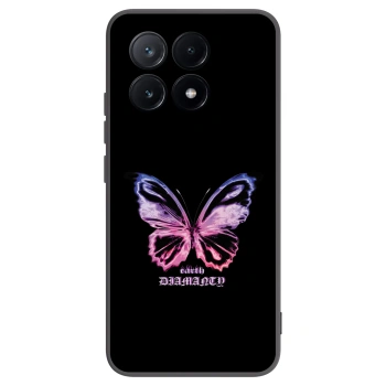 Picasee Xiaomi Poco X6 Pro Hülle - Schwarzes Silikon - Diamanty Purple