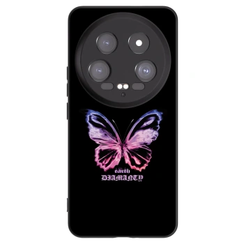 Picasee Xiaomi 14 Ultra Hülle - Schwarzes Silikon - Diamanty Purple
