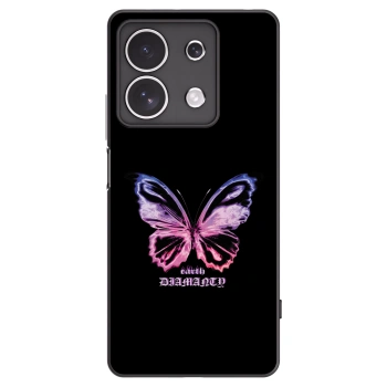 Picasee Xiaomi Redmi Note 13 4G Hülle - Schwarzes Silikon - Diamanty Purple