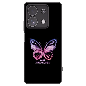 Picasee Xiaomi Redmi Note 13 Pro 4G Hülle - Schwarzes Silikon - Diamanty Purple