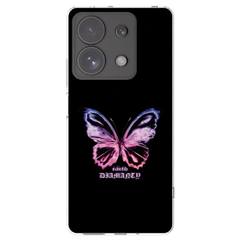 Picasee Xiaomi Redmi Note 13 Pro 4G Hülle - Transparentes Silikon - Diamanty Purple