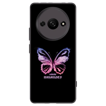 Picasee Xiaomi Redmi A3 Hülle - Schwarzes Silikon - Diamanty Purple