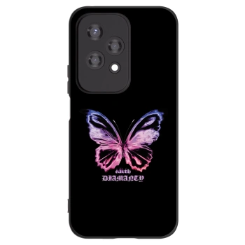 Picasee Honor 200 Lite Hülle - Schwarzes Silikon - Diamanty Purple