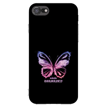 Picasee Apple iPhone 7 Hülle - Transparentes Silikon - Diamanty Purple