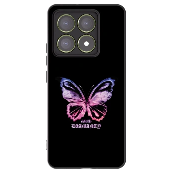 Picasee Xiaomi 14T Hülle - Schwarzes Silikon - Diamanty Purple
