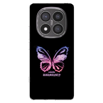 Picasee Xiaomi Redmi Note 14 Pro+ 5G Hülle - Transparentes Silikon - Diamanty Purple