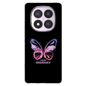 Picasee Xiaomi Redmi Note 14 Pro 5G Hülle - Transparentes Silikon - Diamanty Purple