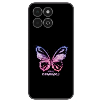 Picasee Honor 200 Smart 5G Hülle - Schwarzes Silikon - Diamanty Purple