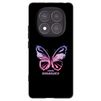 Picasee Xiaomi Redmi Note 14 Pro 4G Hülle - Schwarzes Silikon - Diamanty Purple