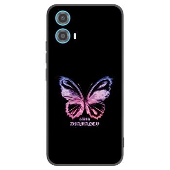 Picasee Motorola Moto G34 5G Hülle - Schwarzes Silikon - Diamanty Purple