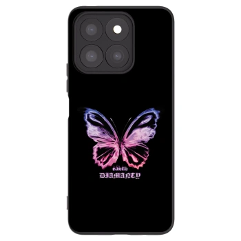 Picasee Honor X8c Hülle - Schwarzes Silikon - Diamanty Purple