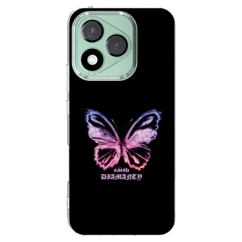 Picasee Honor 400 Lite 5G Hülle - Transparentes Silikon - Diamanty Purple