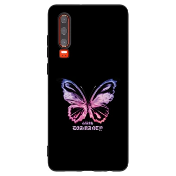 Picasee Huawei P30 Hülle - Schwarzes Silikon - Diamanty Purple