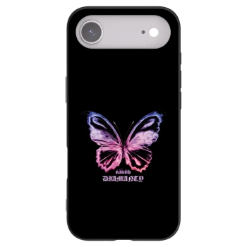 Picasee Apple iPhone Air Hülle - Schwarzes Silikon - Diamanty Purple