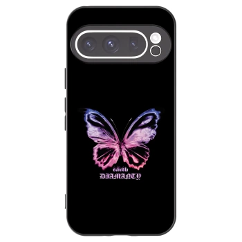 Picasee Google Pixel 9 Pro XL Hülle - Schwarzes Silikon - Diamanty Purple