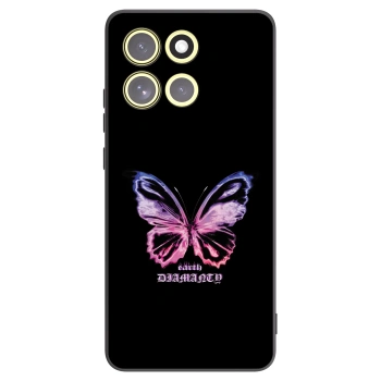 Picasee Motorola Moto G86 5G Hülle - Schwarzes Silikon - Diamanty Purple