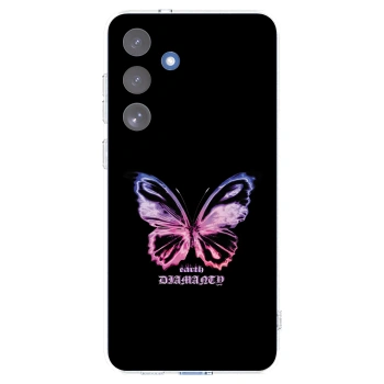 Picasee Samsung Galaxy S25 FE 5G Hülle - Transparentes Silikon - Diamanty Purple