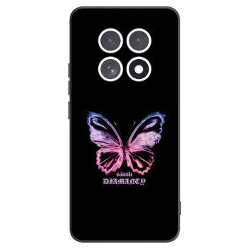 Picasee Xiaomi Redmi Note 15 Hülle - Schwarzes Silikon - Diamanty Purple