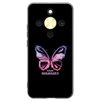 Picasee Honor Magic8 Lite 5G Hülle - Schwarzes Silikon - Diamanty Purple