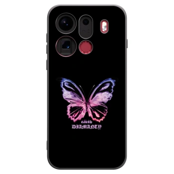 Picasee OPPO Find X9 Pro Hülle - Schwarzes Silikon - Diamanty Purple