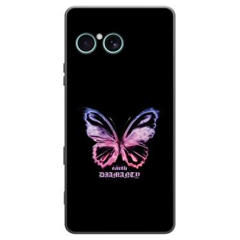 Picasee Sony Xperia 10 VII Hülle - Schwarzes Silikon - Diamanty Purple